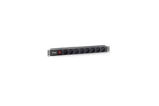 Equip 333285 strømforsyningsenhed (PDU) 8 AC stikkontakt(er) 1U Sort