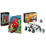 LEGO Art The Amazing Spider-Man 3D Wall Art Set, Buildable Canvas Poster & Technic NASA Mars Rover Perseverance Space Set with AR App Experience, Science Discovery Set