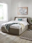 Very Home Camden Fabric Ottoman Double Bed Frame - Bed Frame With Microquilt Mattress