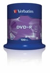 Verbatim 16x DVD+R 4.7GB Blank DVDs Matt Silver│Superior Media Disks│100 PK│InUK