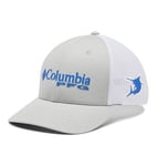 Columbia PFG Casquette Unisexe en Maille Gris/Blanc/Bleu Vif/Marlin S/M