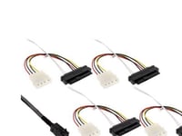 Inline 27633B, 1 M, Sff-8643, 4 X Sff-8482&Power, Hankoppling, Svart