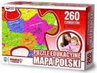 Zachem pedagogiskt pussel, 260 element, karta över Polen (ZACH0062)
