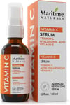 Maritime Naturals Vitamin C Serum for Face & Neck with Hyaluronic Acid & Balance