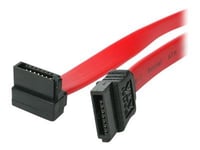 StarTech.com Cable Serial ATA SATA vers SATA a angle droit 15 cm - Câble SATA - Serial ATA 150/300/600 - SATA (R) pour SATA (R) - 15.24 cm - connecteur à angle droit - rouge - pour P/N:...