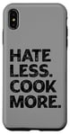 Coque pour iPhone XS Max Chemise de paix Hate Less Cook More Culinary Chef Funny Cooking