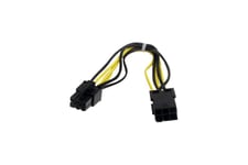 StarTech.com 8in 6 pin PCI Express Power Extension Cable - Power extension cable - 6 pin PCIe power (M) to 6 pin PCIe power (F) - 7.9 in - black - PCIEPOWEXT - forlængerkabel til strøm - 6 pin PCIe-strøm til 6 pin PCIe-strøm - 20 cm