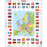 Larsen Pussel Flaggor och karta över Europa 70 bitar 3720111