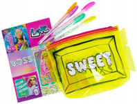 Girls Barbie Movie Pencil Case With FIVE Gel Pens & Stickers Girls School Set