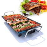 Electric Smokeless Table Top Grill, Teppanyaki Grill, Adjustable Temperature Non-Stick BBQ Griddle, 1500W Indoor or Out(L, 68x28cm)