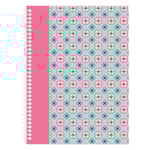 Spiralblock A4 linjerat | 160 ark | Kangaro Pink Mint Retro⭐