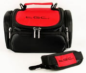 TGC ® Large Camera Case for Fujifilm instax Wide 300 + 10 Shots Plus Accessories (Jet Black & Crimson Red)
