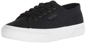 Superga Unisex 2750 Cotu Classic Sneaker, Full Black/White, 8.5 UK