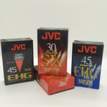 4x JVC VHS-C VHSC EC-45 EHG EC-30 SX Compact Camcorder Video Tape Cassette - New
