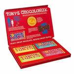 Tony's Chocolonely - Mixed Chocolate Gift Box - Milk Chocolate Bars - 4 Flavours - Gifting Package - Thank You Gift - Birthday Present - Belgian Fairtrade Chocolate
