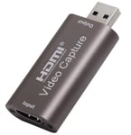 Carte de capture vidéo Mini HD 1080P 60fps HDMI vers USB,boîtier statique de jeu pour ordinateur Youtube OBS,Diffusion en direct - Type Coffee color