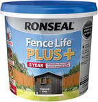 RONSEAL RSLFLPPCG5L Fence Life Plus, Charcoal Grey, 5 Litre
