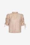 co’couture - Blus CharlieCC SS Puff Blouse - Beige