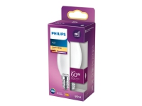 Philips - LED-glödlampa - form: B35 - glaserad finish - E14 - 6.5 W (motsvarande 65 W) - klass E - varmt vitt ljus - 2700 K