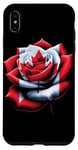 Coque pour iPhone XS Max Rose Drapeau canadien Fleur Canda Patriotique