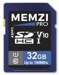 MEMZI PRO 32GB 100MB/s Class 10 V10 SDHC Memory Card Compatible for Sony Alpha a7R IV ILCE-7RM4, a7R III ILCE-7RM3, a7R II ILCE-7RM2, a7R ILCE-7R E-mount Digital Cameras