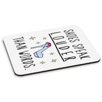 Shoes Speak Louder Than Words PC Computer Mouse Mat Pad - Funny Fashion
