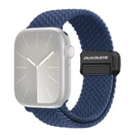 Dux Ducis Mixture Pro - Apple Watch 9/8/7/6/5/4/3/2/1/SE/Ultra/Ultra 2 - 49/45/44/42mm - Magnetisk tekstil urrem - Storm Blue