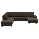 SOFFA i velour mörkbrun 