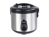 BEPER P101VAP002 Cuiseur à riz électrique avec fonction de maintien au chaud, capacité de 625 g, revêtement antiadhésif, couvercle avec joint en silicone, plateau de cuisson à la vapeur