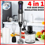 4-IN-1 Hand Blender 1000W Electric Stick Curry Puree Food Mixer Whisk & Chopper