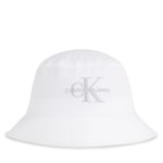 Hatt Calvin Klein Jeans Monogram Bucket Hat K60K611029 White/Silver Logo 0LI