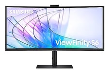 Samsung Ecran PC ViewFinity S65VC, 34" 100Hz - Dalle VA Incurvée 1800R, Résolution WQHD : 3440 x 1440 , 5ms, 3000:1,AMD Free Sync ,Adaptative Picture, Auto Source Switch+, KVM Switch,VESA