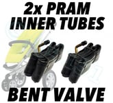 2 x Pram Inner Tubes with Bent Valve Hauck Jane etc