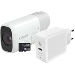Canon PowerShot ZOOM, appareil photo compact monoculaire à téléobjectif, kit essentiel, blanc - Neuf