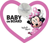 Bébé à bord, panneau de sécurité pour voiture "bébé à bord" Disney Minnie Mouse Mickey Mouse graphiques avec ventouse