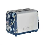 Laura Ashley 2 Slice Toaster by VQ - Defrost Reheat Warming Rack - Elveden Navy