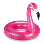 Relaxdays 10024261, Pink Inflatable Swim Ring, Big Floating Flamingo For Pool & Beach, Bathing Fun, Ø app. 1m