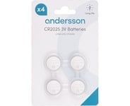 Andersson CR2025 Long Life Lithium 4pcs