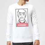 Scooby Doo Hold The Phone Sweatshirt - White - M - White