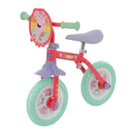 Peppa Pig 2-in-1 Kids Training Bike 10" (25cm) Removable Stabilisers Adjustable