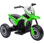 Moto Cross électrique enfant 3 roues licence officielle Honda crf 450 r v. max. 3 Km/h fonctions sonores vert - Vert