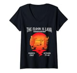 Womens The Floor Is Lava Championship Pompeii V-Neck T-Shirt