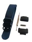 HD Conversion RAF 5 Ring Nylon Watch Band Strap Adapters(16mm) Kit for GShock MIL-Shock DW-5600 DW-6900 G-5700 GA-100 GDF-100 GL-7200 GLS-5600 Series (Blue)