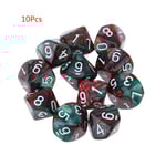 10 st/set 10-sidiga D10 polyhedral tärningar siffror urtavlor skrivbordsspel brädspel 2