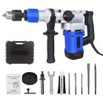 Marteau perforateur électrique 1500W SDS-Plus, marteau burineur, marteau de démolition avec poignée rotative à 360° Marteau-pilon rotatif