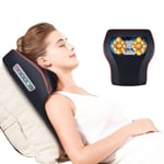 Nackmassör, Shiatsu-massage, Elektrisk massagekudde, EU-kontakt, svart (liten)