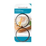 KitchenCraft Non-Stick Egg Poachette Rings - Set of 2