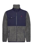 Hybrid Fleece Jacket Tops Sweat-shirts & Hoodies Fleeces & Midlayers Grey Polo Ralph Lauren