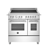 Heritage Induktionsspis med dubbelugn 90cm Rostfri