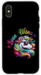 Coque pour iPhone X/XS Love gagne le mois de la Gay Pride Unicorn Rainbow